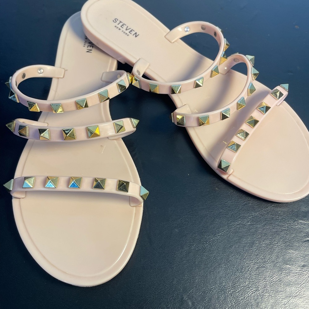 Steven‎ Blush Studded Women's Sandals